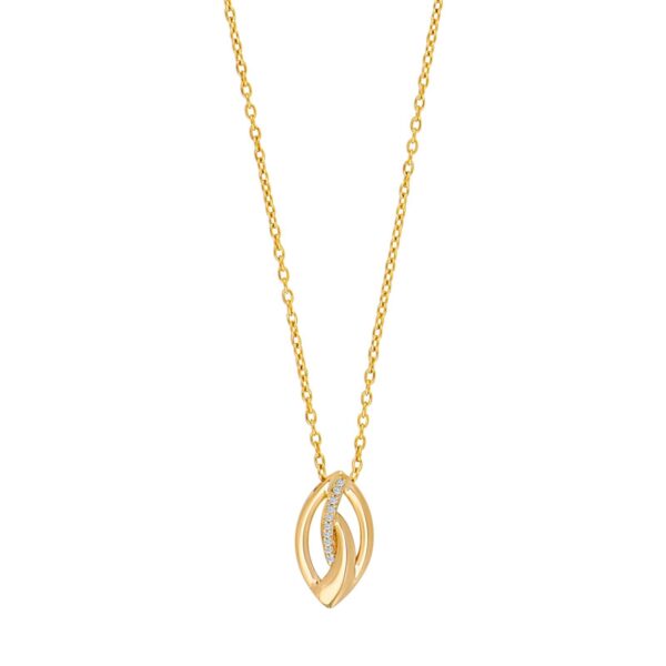 14kt guldhänge med dia. 0,02ct W/SI