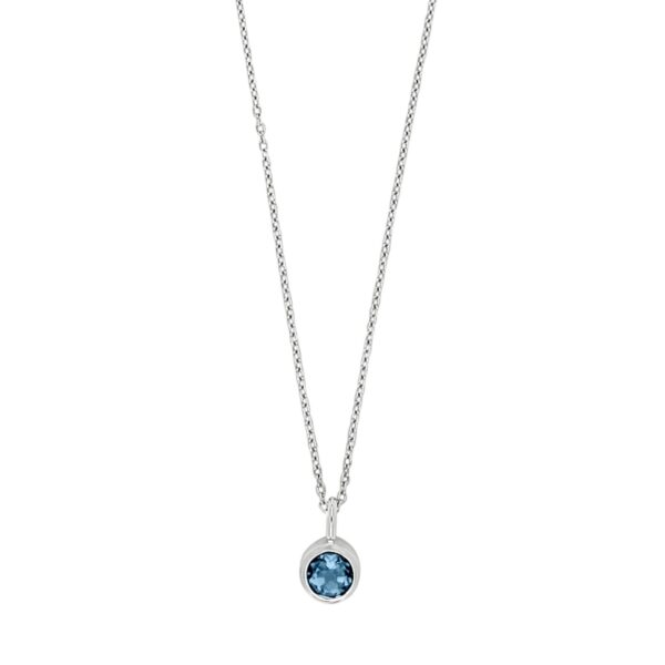 SHAPE Silver rhod. hänge m. London Topas