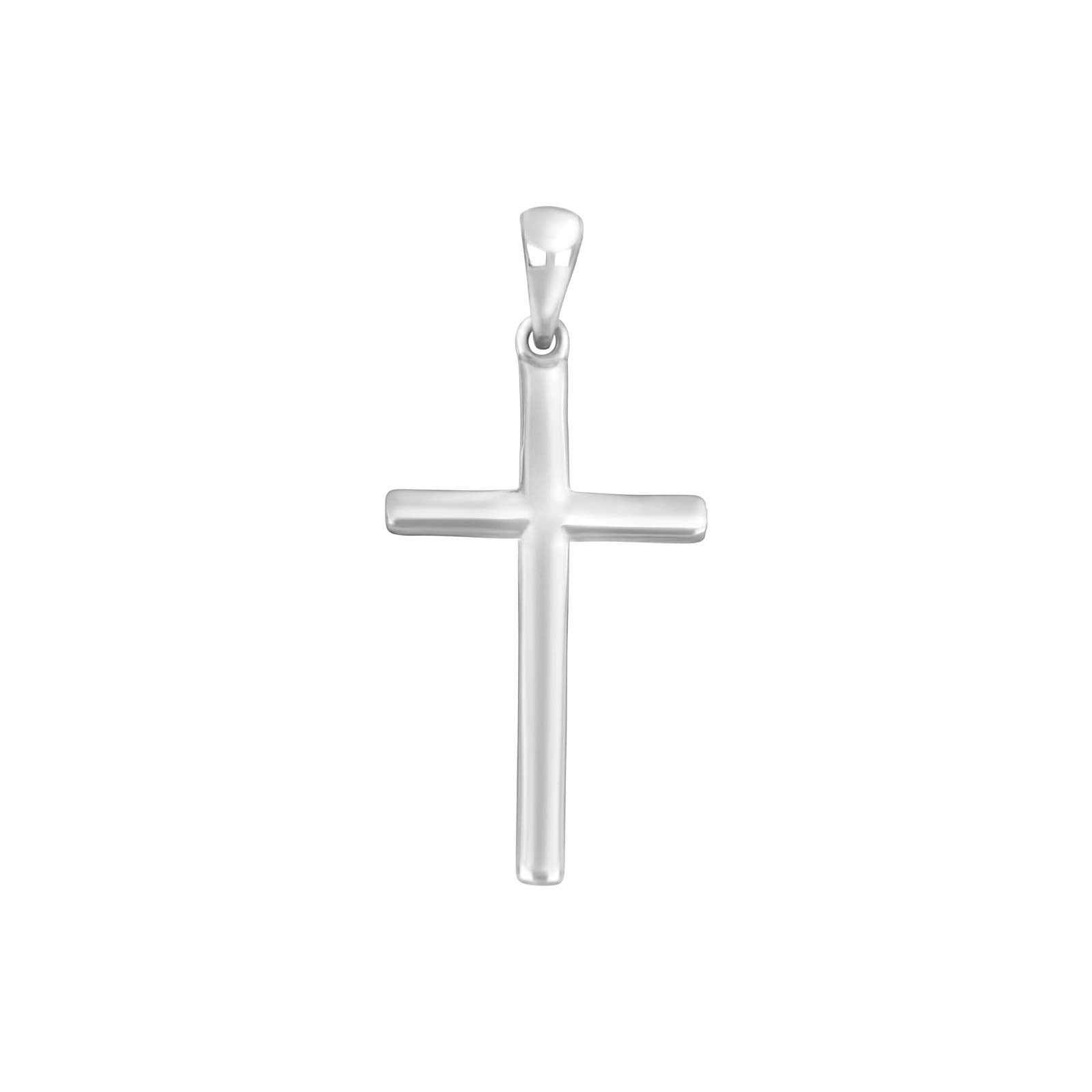20250160900 Rhod. silver cross 25mm - Bild 1