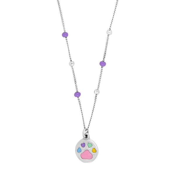 Rhd. silverhalsband tass m. emalj