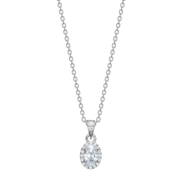 Silverhalsband med Zirkonia