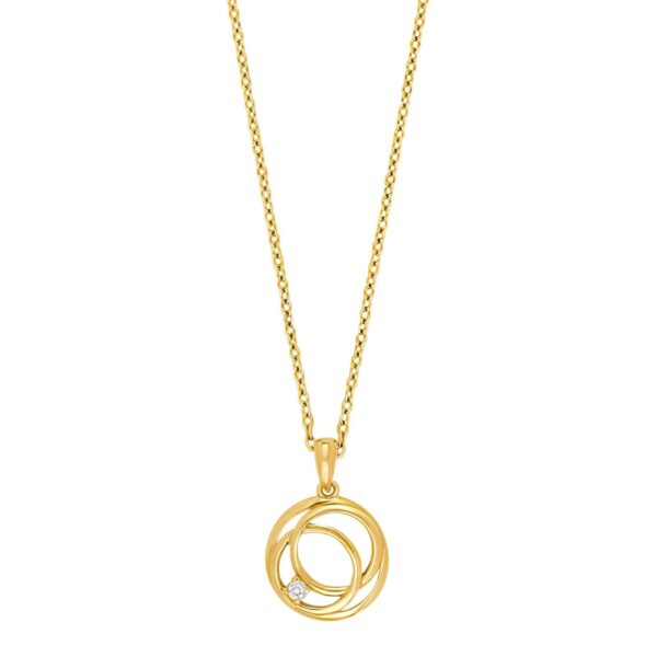 14k guldhänge med 0,015 ct W/SI