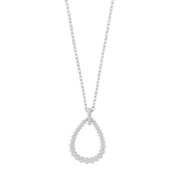 Rhodinerat silverhalsband med Zirkonia