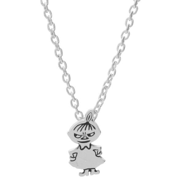 Rhod. silverhalsband Lilla My emalj 12mm