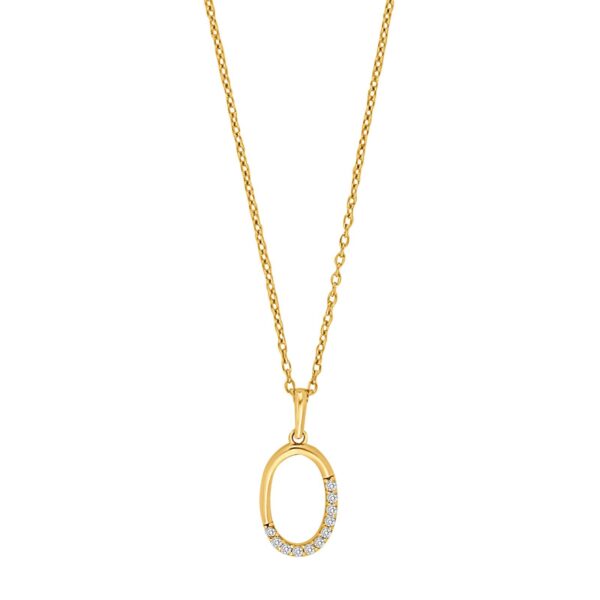 8ct guldhänge med Zirkonia inkl. silver gp kedja