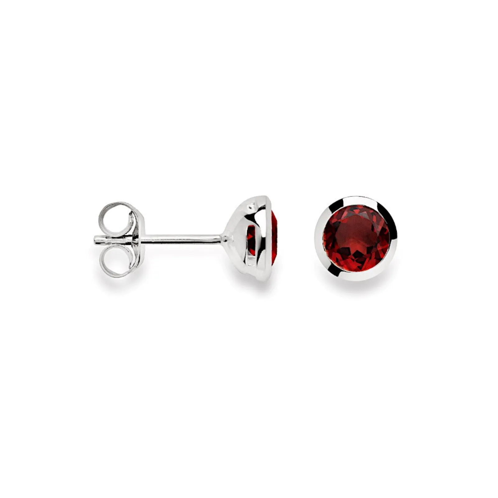 21170_10 925/- Örhängen polerade, Granat 0.9ct - Bild 1