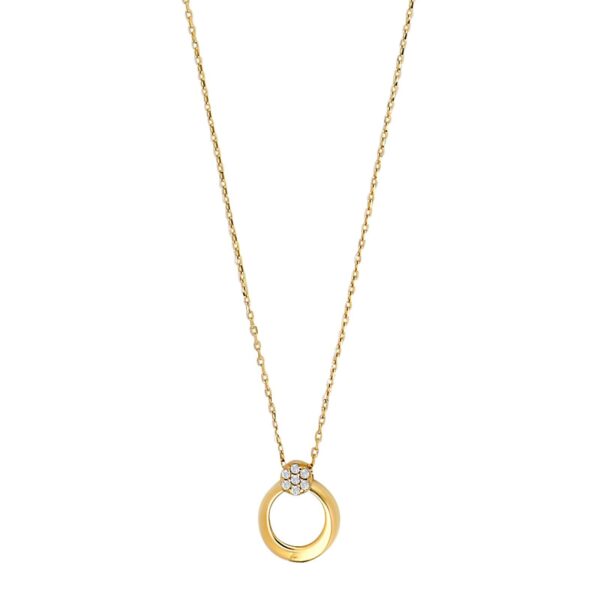 8 karat guldhalsband med Zirkonia