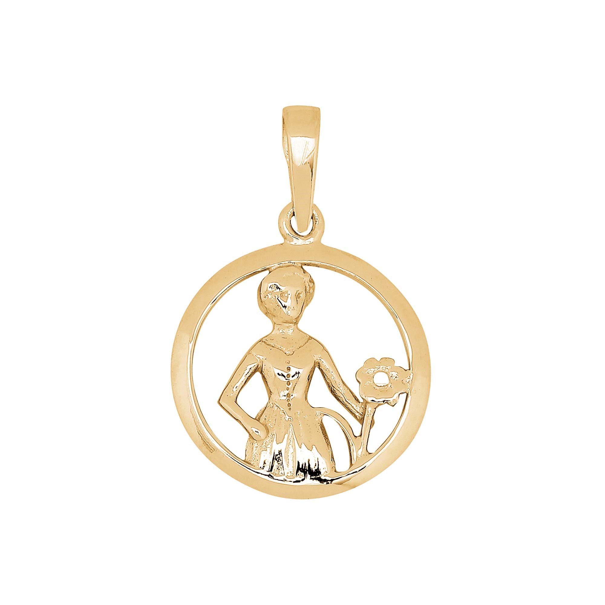 29160080300_10 Siersbøl 8ct. hänge Virgo 15mm - Bild 1