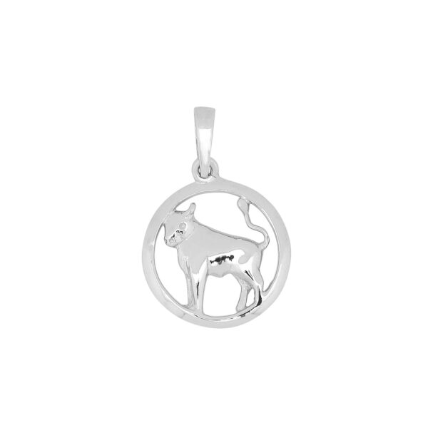 Rhod. silver hänge Taurus 12mm
