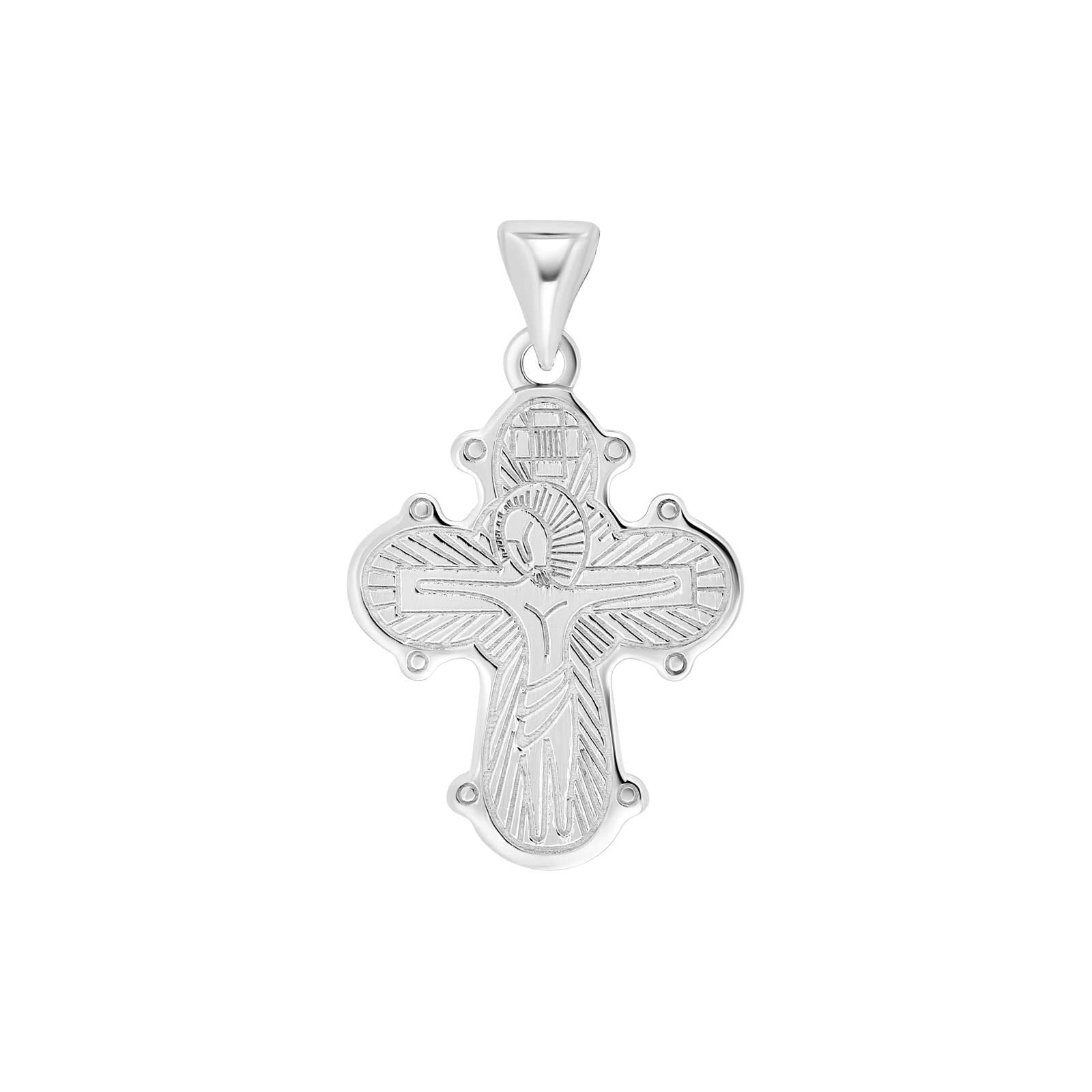 29250250900_10 Rhod. silver dagmarkors blank baksida 24mm - Bild 1
