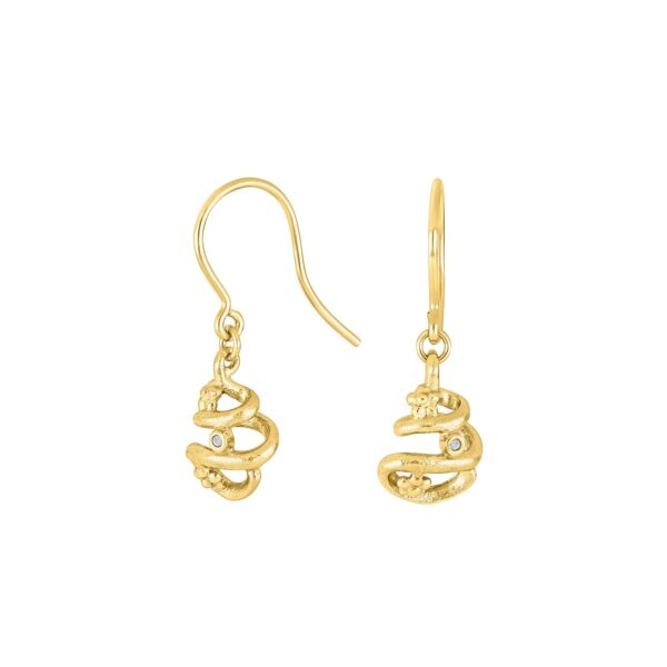 Guldpläterade silverörhängen med cubic zirkonia