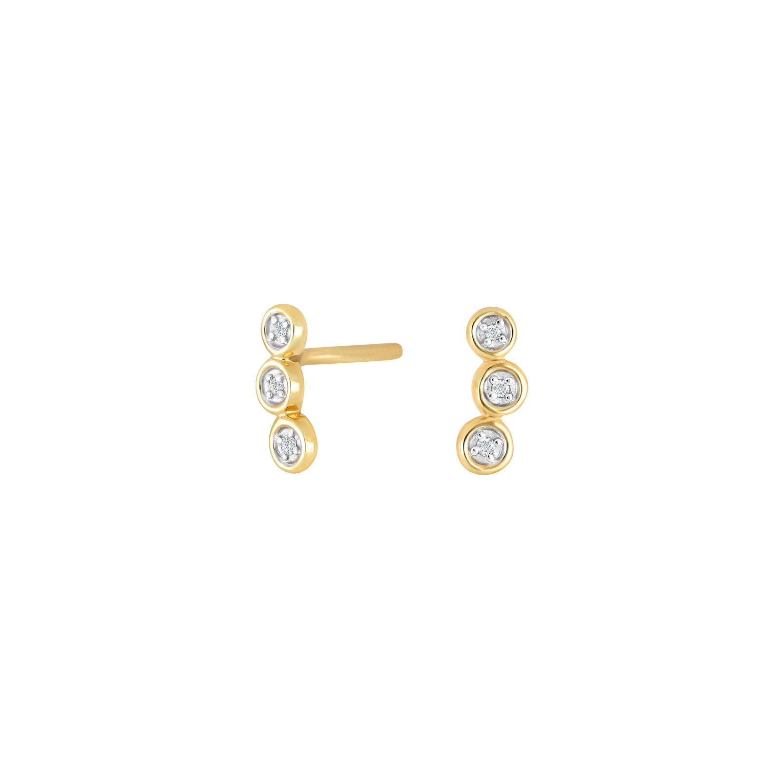 30100150500_10 14k guldörhängen med diamant 0,02ct W/SI - Bild 1