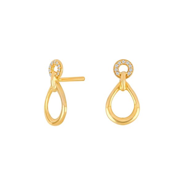 14 karats guldörhängen med dia. 0.02 ct W/SI
