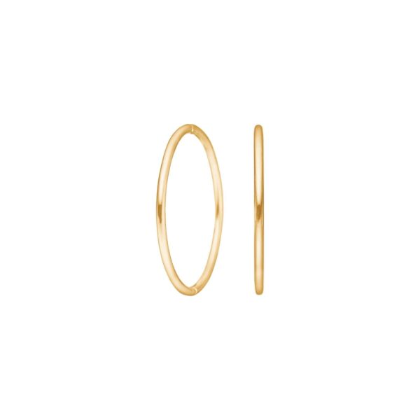 Guldpläterade silver hoop örhängen 22mm
