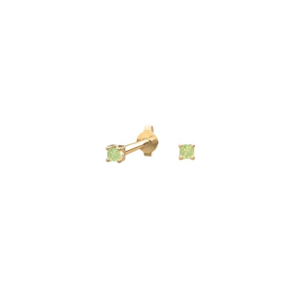 14k. guldörhängen peridot