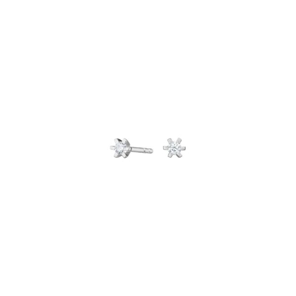 Rhod. silverörhängen 6 klor med 2,5mm zirkonia
