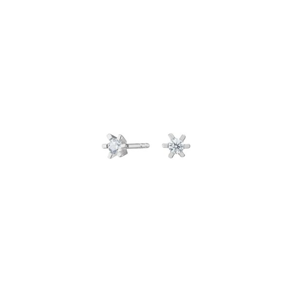 Rhod. silverörhängen 6 klor med 3mm zirkonia