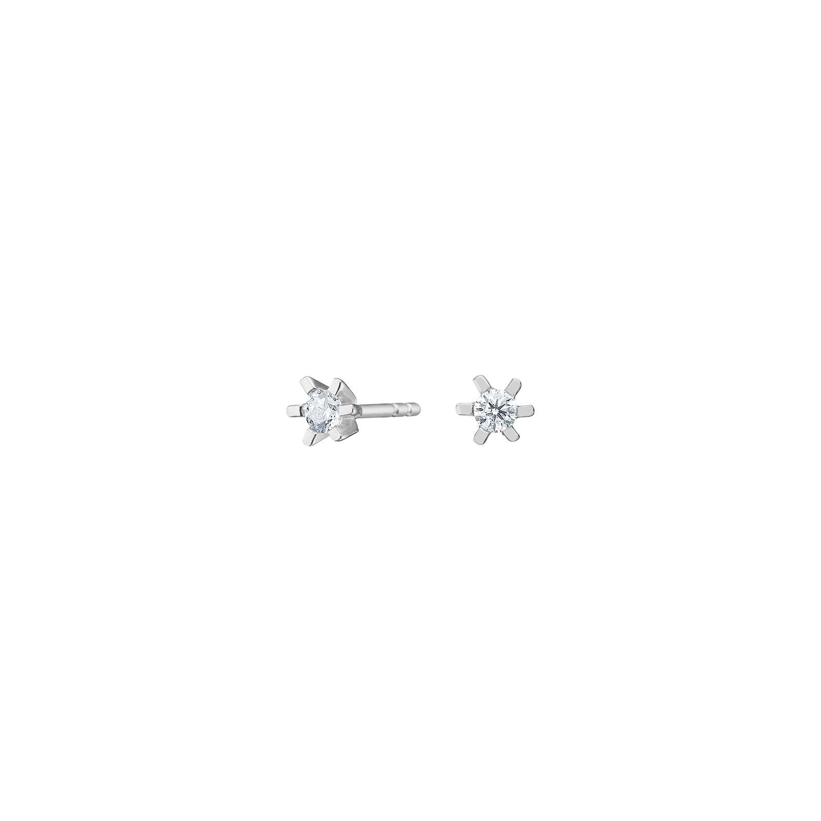 30161630900_10 Rhod. silverörhängen 6 klor med 3mm zirkonia - Bild 1