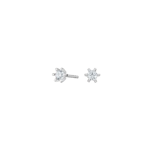 Rhod. silver örhängen 6 klor med 4mm zirkonia