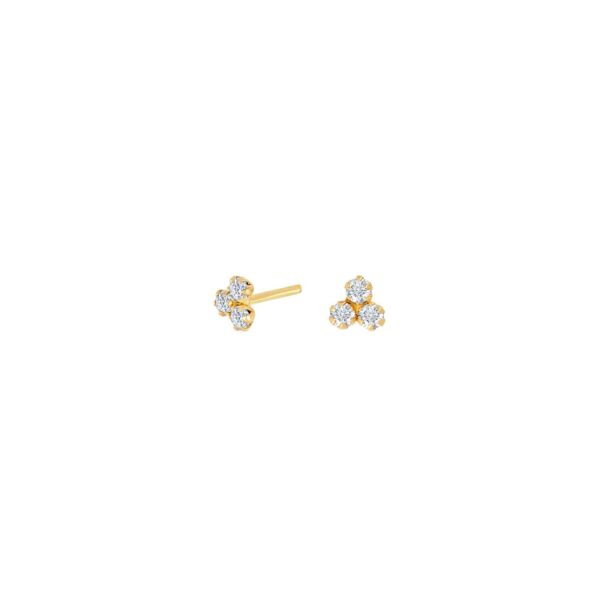 8ct. guldörhängen med Zirkonia