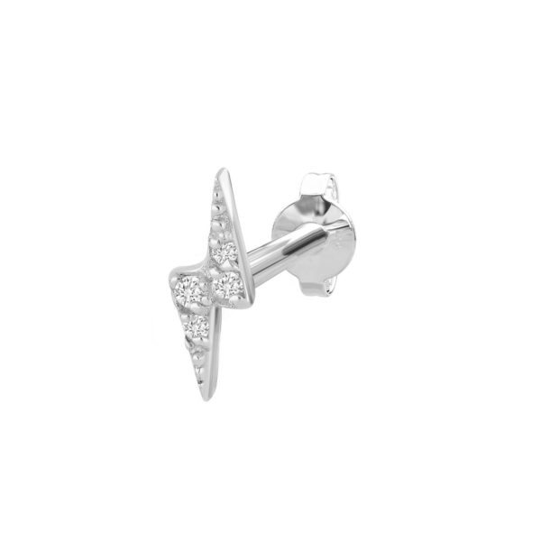 Rhod. silverörhänge PIERCE52 1 st.
