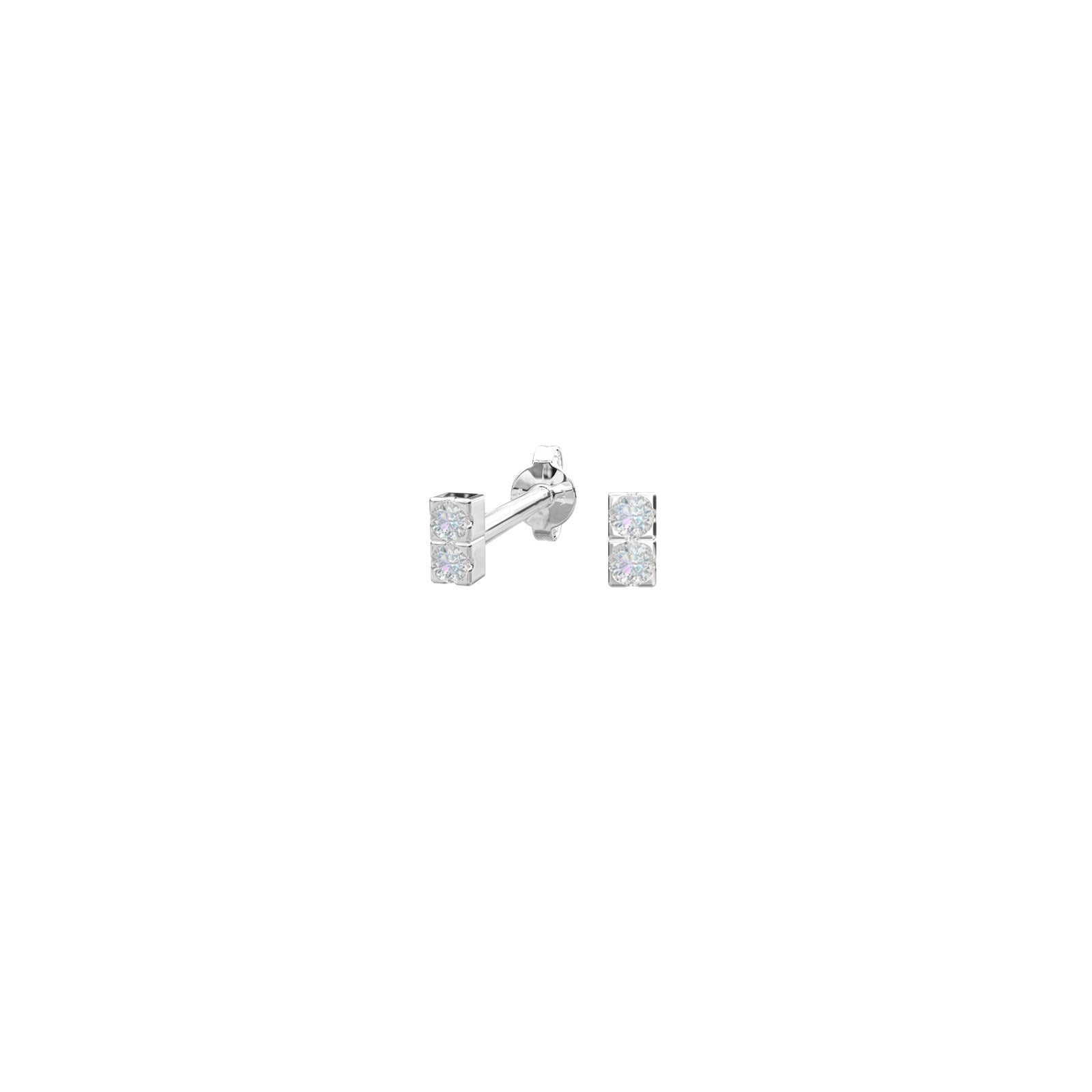 30257750900_10 Rhodiumpläterade silverörhängen med 2 Zirkonia - Bild 1