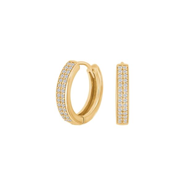 Guldpläterade silverringar med Zirkonia 16mm
