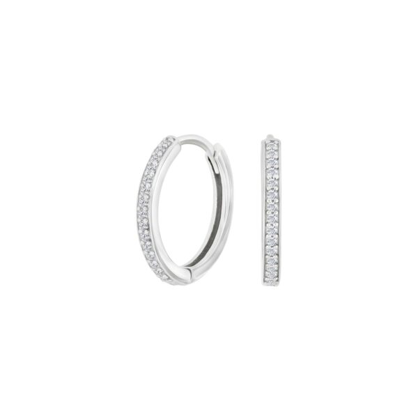 Rhodinerade silverringar med Zirkonia 17 mm