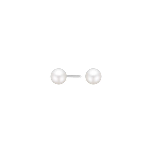 Rhod. silverörhängen med sötvattenspärla 6mm