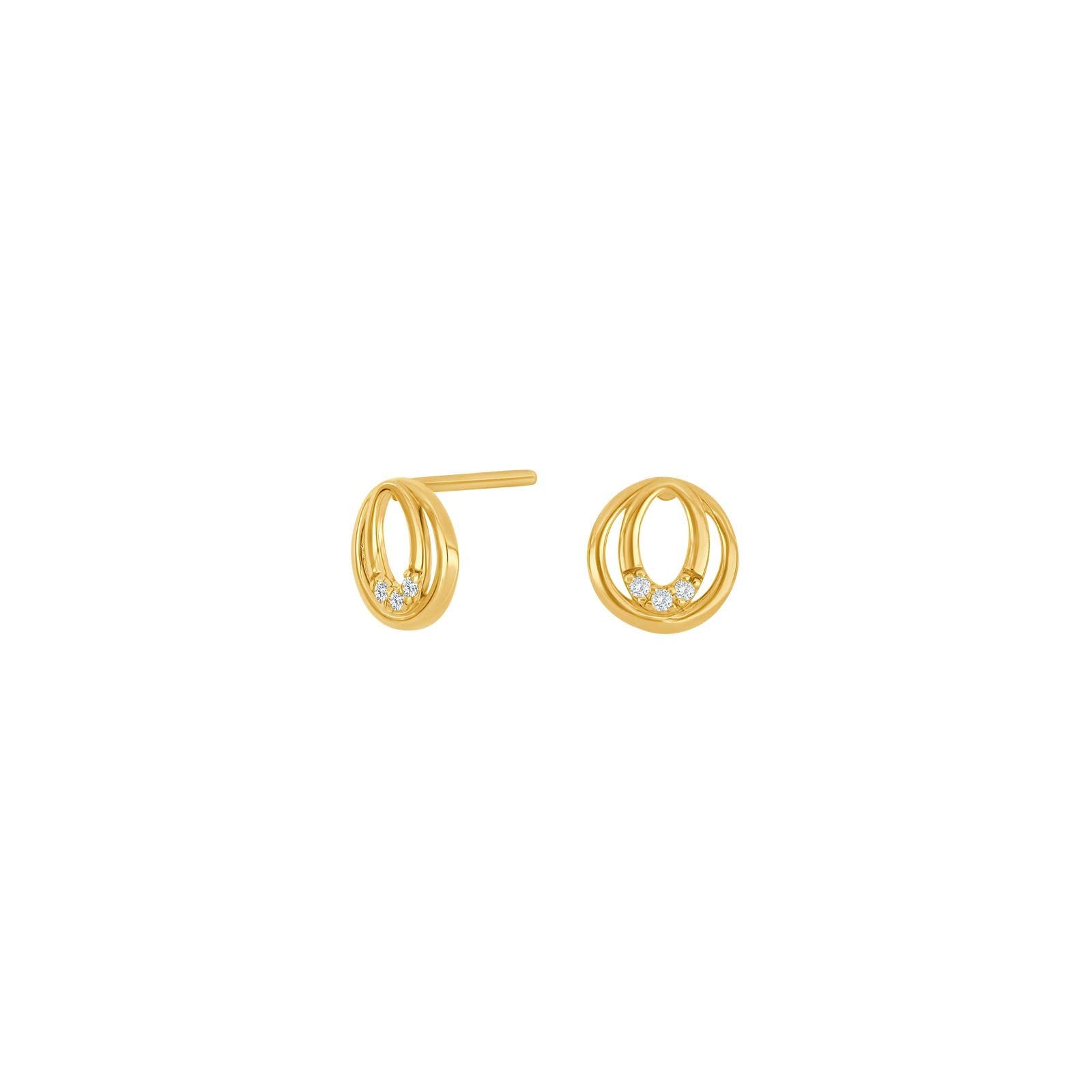 30552170500_10 Örhängen i 14k guld med 0,030 ct W/SI - Bild 1
