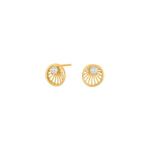 8 ct guldörhängen med Zirkonia