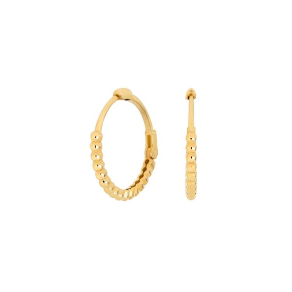 8 karat guldringar med kulor 17 mm
