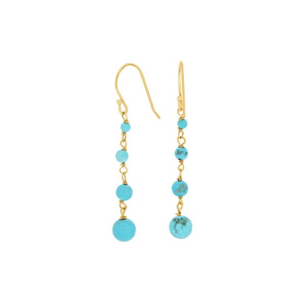Guldpläterade örhängen TURQUOISE52