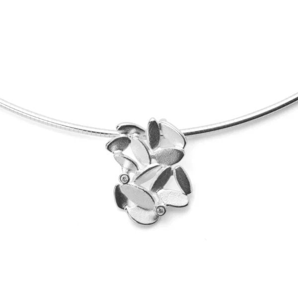 925/- hänge sand, dia. 0,02ct W-SI