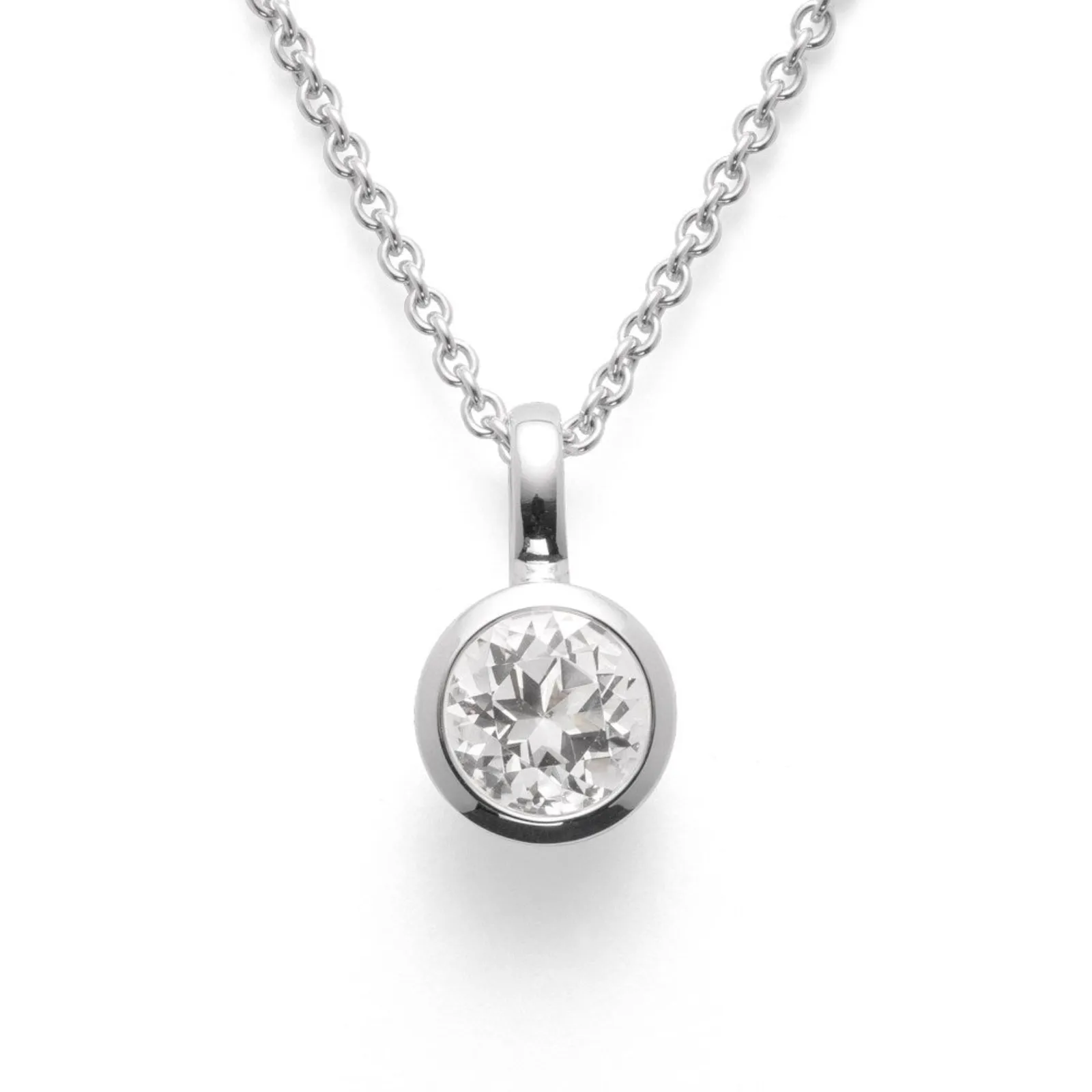 42010_10 925/- Hänge blankt, vit topas 1.46ct - Bild 1