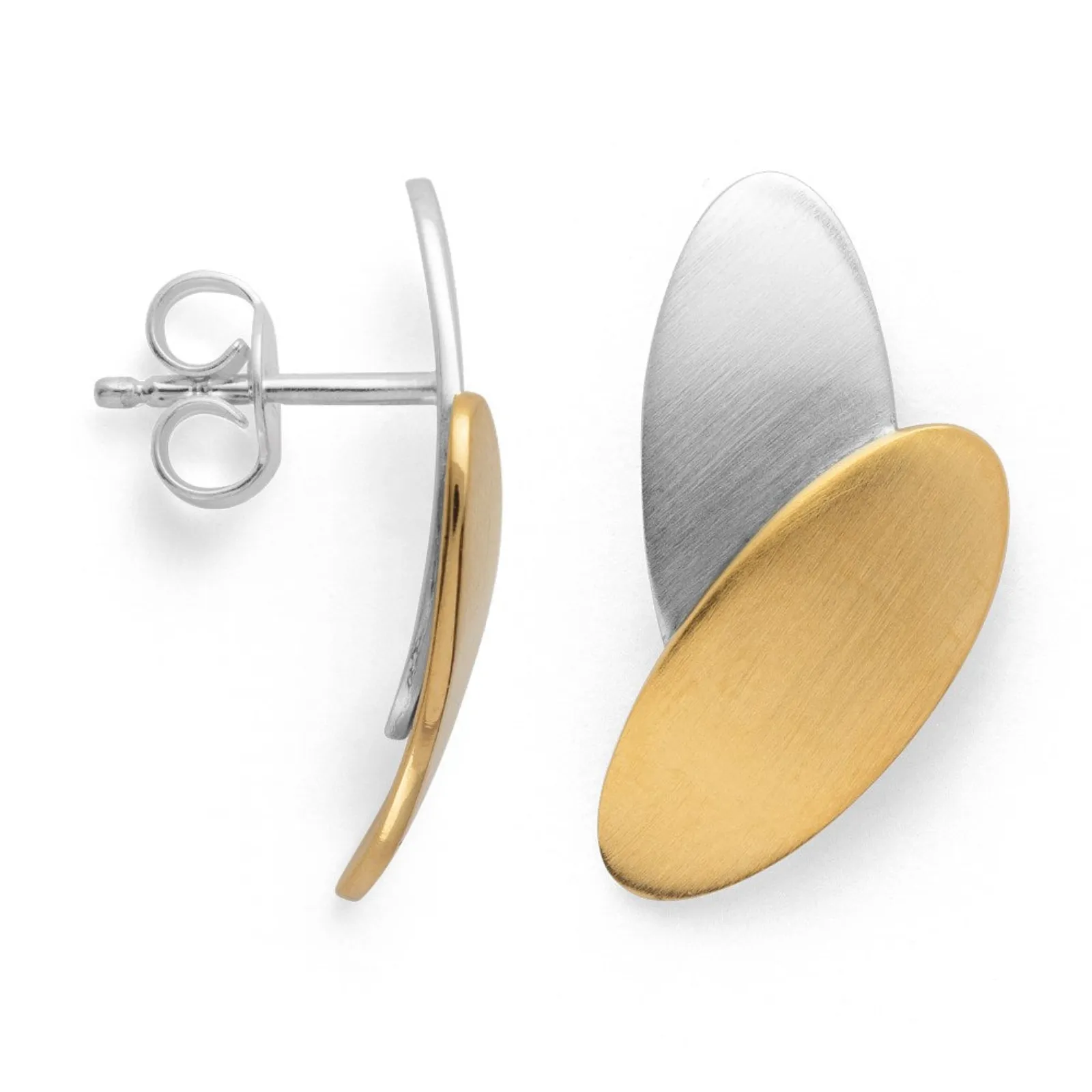 42740_10 925/- Örhängen, delvis matta - Bild 1