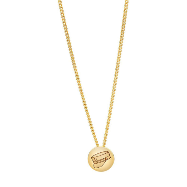 Guldpläterat silverhalsband studenthatt 45+5cm