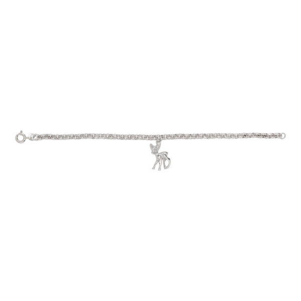 Siersbøl rhod. silver armband bambi 15cm