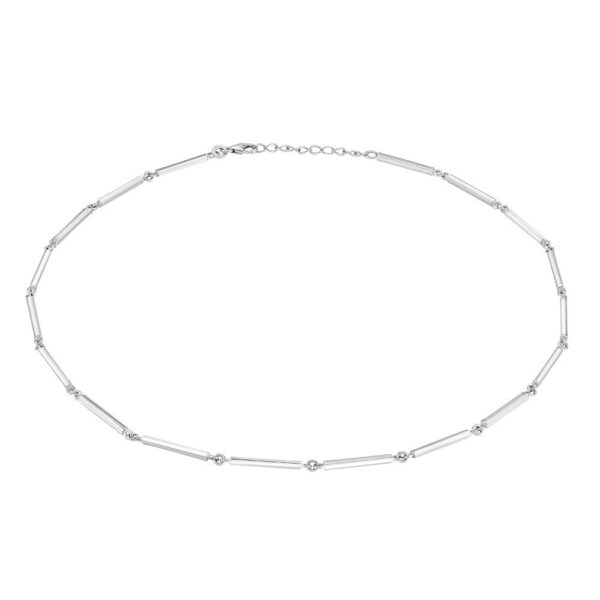 Rhod. silver collier stav